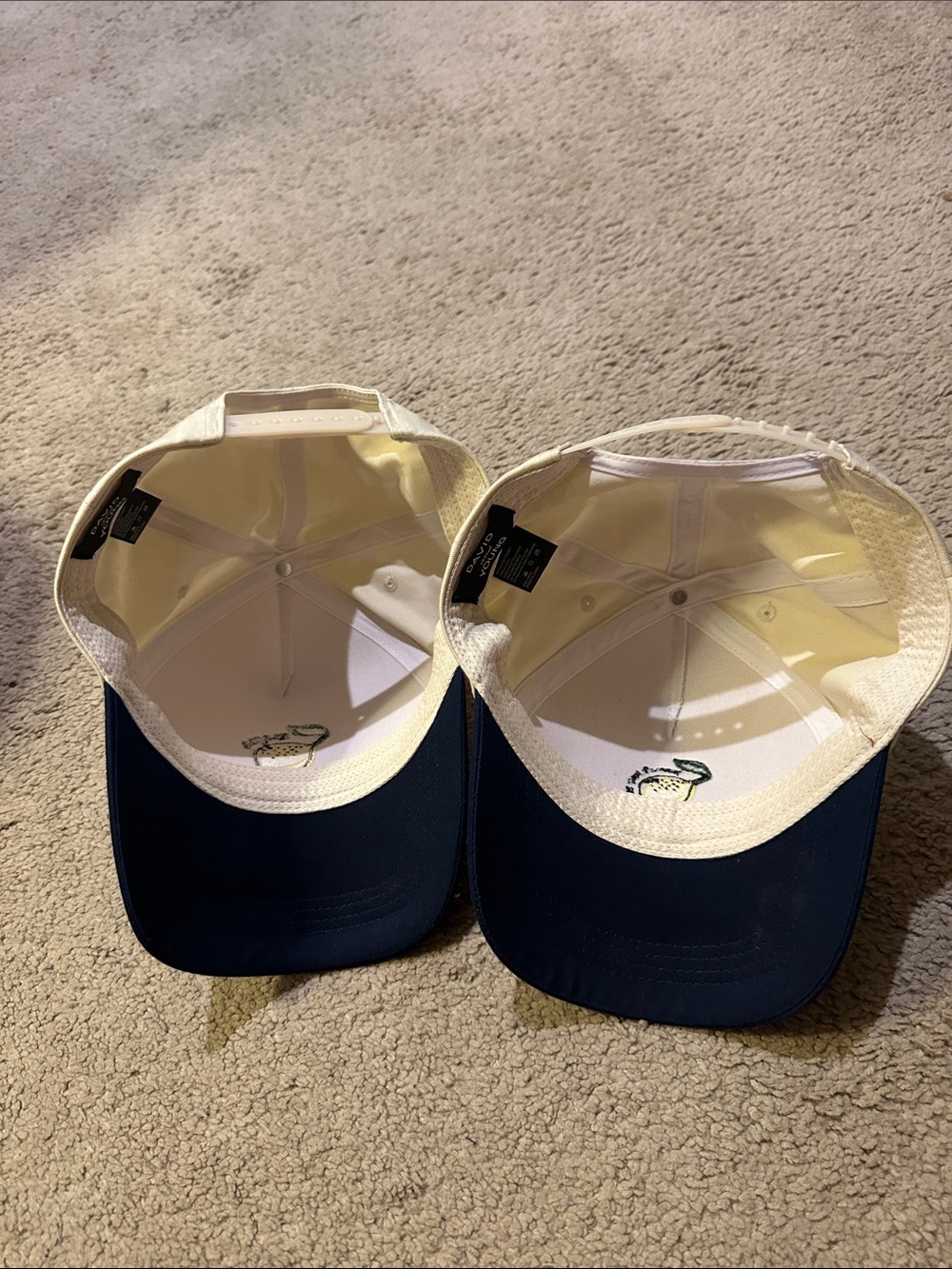 Mommy & Me Cream & Navy Lemon Embroidered Baseball Cap - Worn Once - Picture 4 of 6